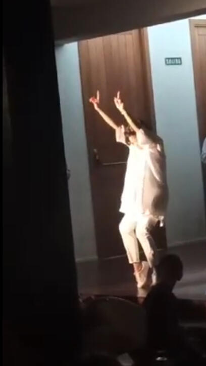 First municipal theater performance: A real stage, a Galician monologue, and an audience expecting mastery. Presence isn't about knowing every word— it's about owning every moment.